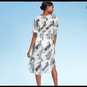 Botanical Print Midi Length Kaftan Cover Up